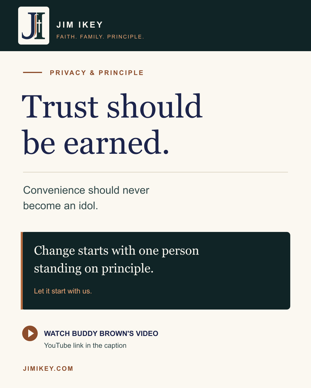 Convenience and earned trust